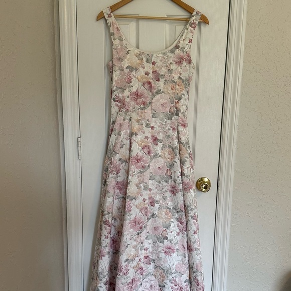 Jessica McClintock Vintage Bridal Floral Dress Sleeveless Scoop Neck Gown Sz 8 - Picture 11 of 11